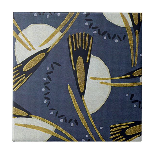 Azulejo De Cerámica Diseño #7 del art déco en Sunshinedazzle (Frente)