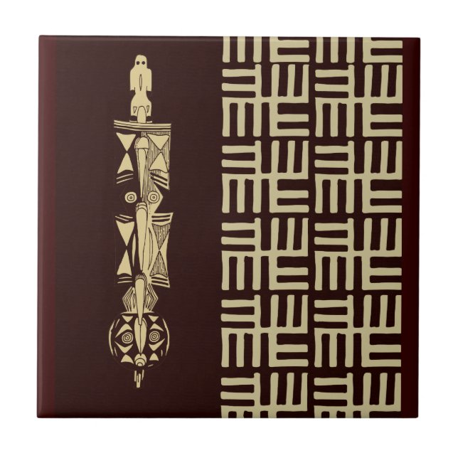 Azulejo De Cerámica Diseño africano #1 @ Stylnic (Frente)