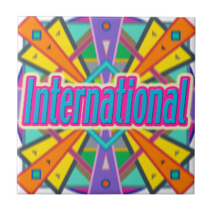Azulejo De Cerámica Diseño alegre, mosaicos "internacionales"