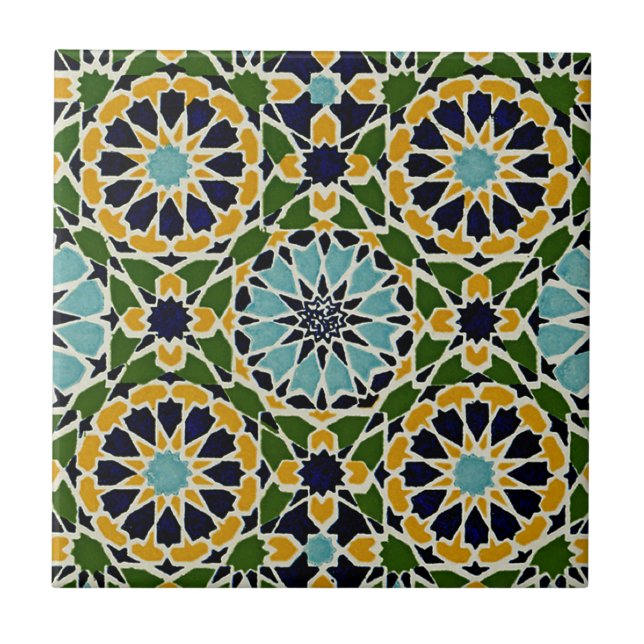 Azulejo De Cerámica Diseño árabe #10 en Emporio Moffa (Frente)