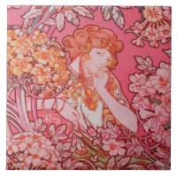 Diseño Art Nouveau Tile de fotografía cerámica