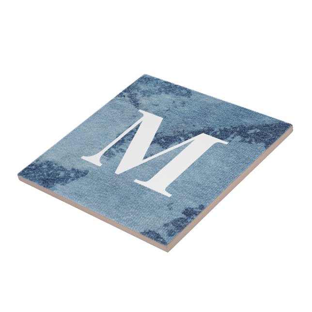 Azulejo De Cerámica Diseño de Denim Lavado #9 @ Emporio Moffa (Lado)