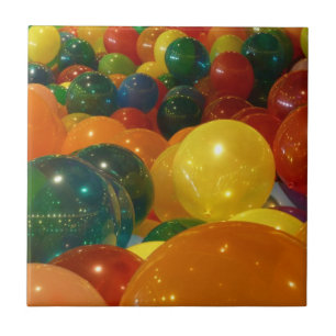 Azulejo De Cerámica Diseño de fiesta de globos coloridos