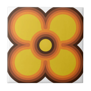 Azulejo De Cerámica diseño de flores retro