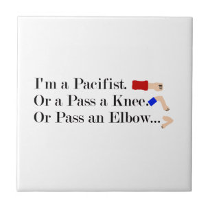 Azulejo De Cerámica Diseño de Humor Pacifista de MMA