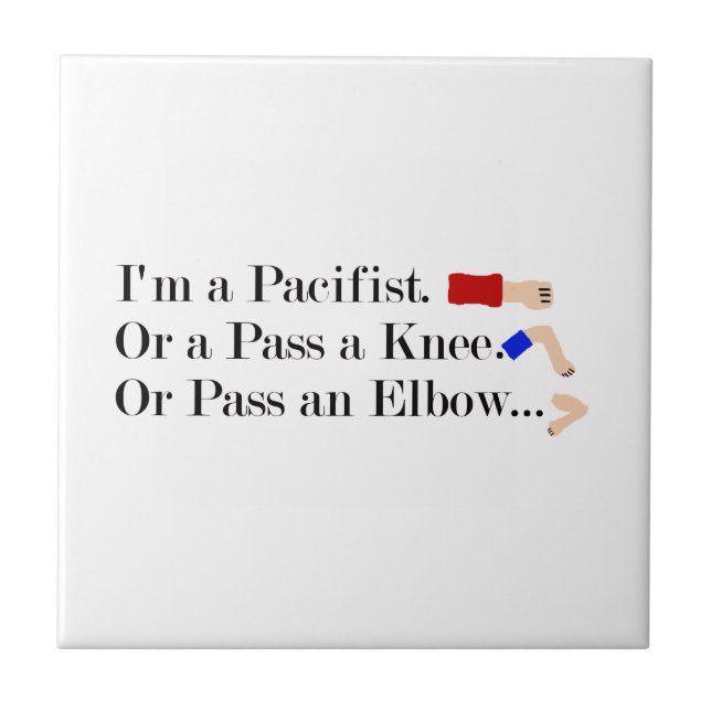 Azulejo De Cerámica Diseño de Humor Pacifista de MMA (Frente)