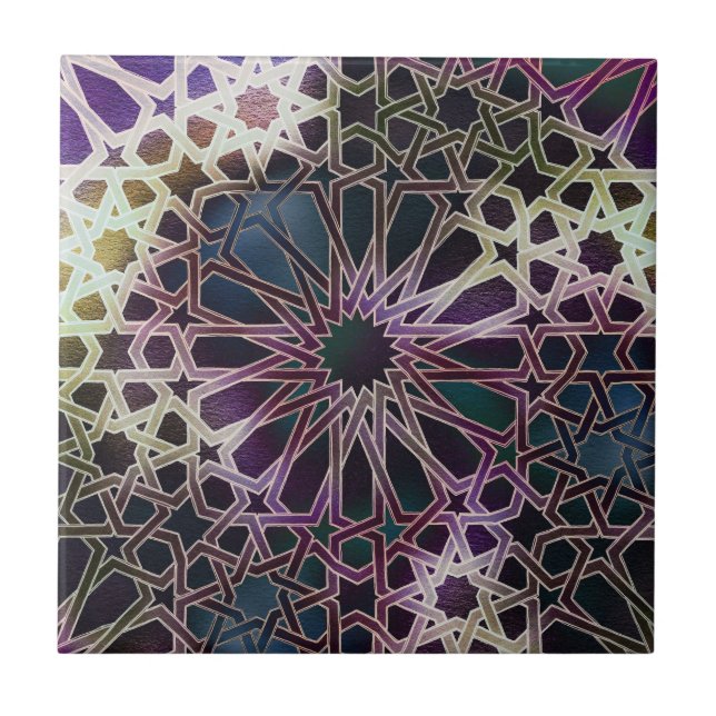 Azulejo De Cerámica Diseño de la Alhambra (Frente)