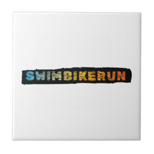 Azulejo De Cerámica Diseño de triatlón