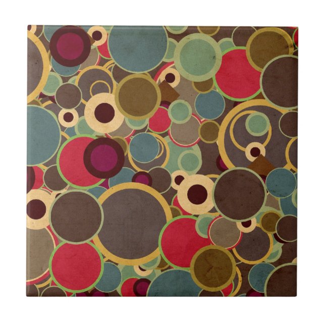 Azulejo De Cerámica DISEÑO del ARTE 70s (Frente)