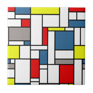 Azulejo De Cerámica Diseño del estilo de Mondrian