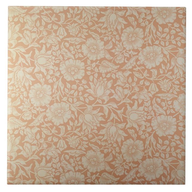 Azulejo De Cerámica Diseño del papel pintado de la "malva" (Frente)