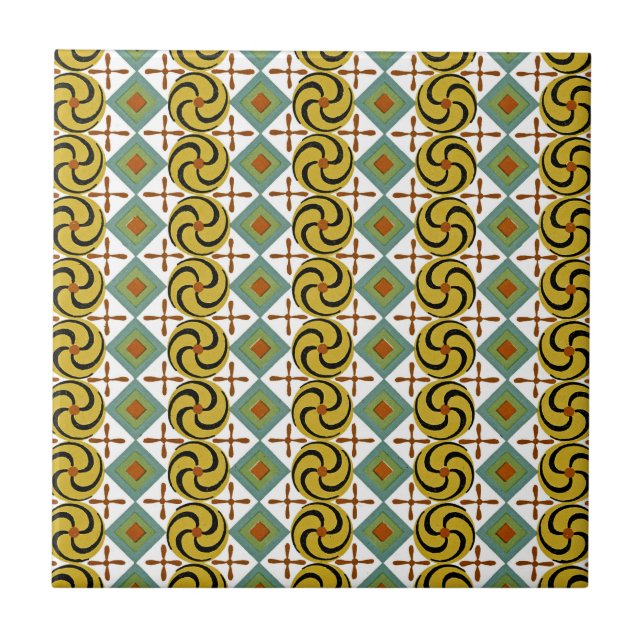 Azulejo De Cerámica Diseño egipcio nº 6 en Emporio Moffa (Frente)