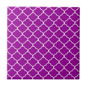 Azulejo De Cerámica Diseño Marroquí Púrpura en Emporiomoffa