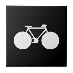 Azulejo De Cerámica diseño moderno de la bicicleta blanca