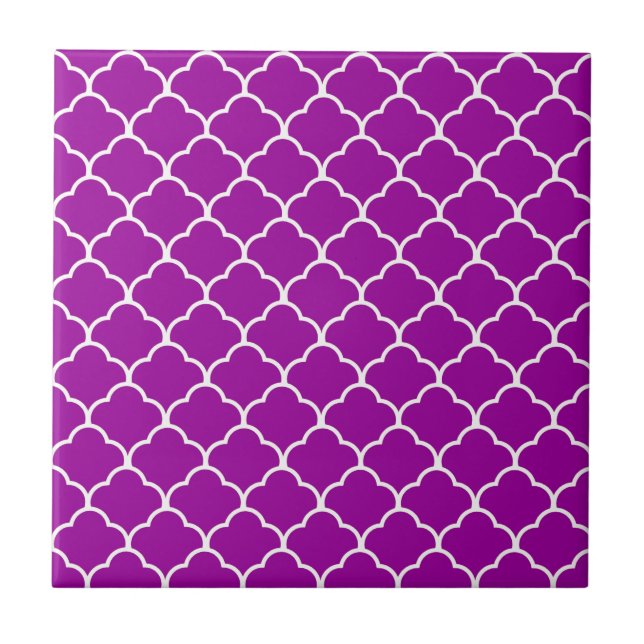 Azulejo De Cerámica Diseño morado marroquí en Emporiomoffa (Frente)