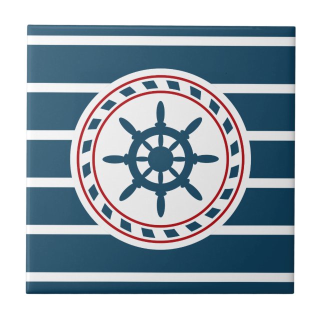 Azulejo De Cerámica Diseño náutico (Frente)