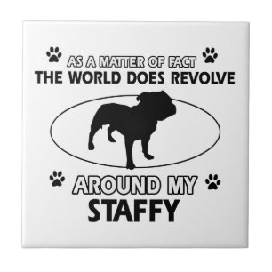 Azulejo De Cerámica Diseños staffy divertidos