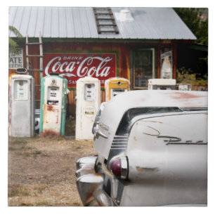 Azulejo De Cerámica Dixon, Nuevo México, Estados Unidos. Coche antiguo