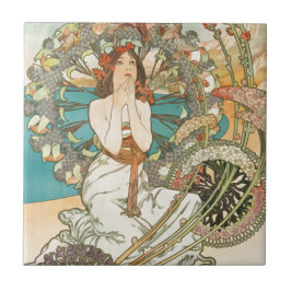 Azulejo De Cerámica Doncella en rezo