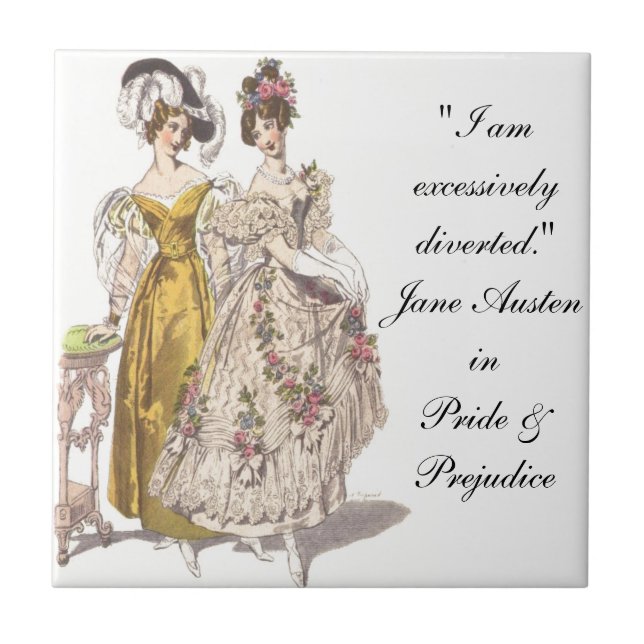 Azulejo De Cerámica ¿Dónde es mi Sr. Darcy? (Frente)