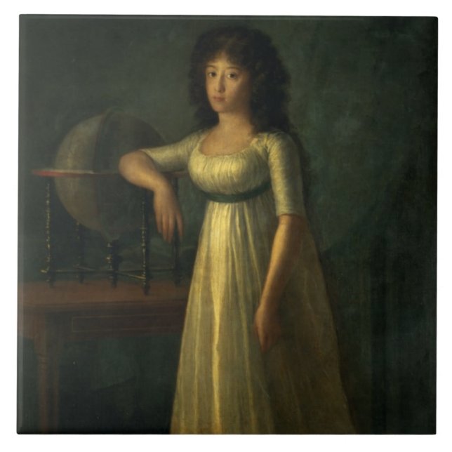 Azulejo De Cerámica Donna Joaquina Tellez-Giron, hija del duque (Frente)