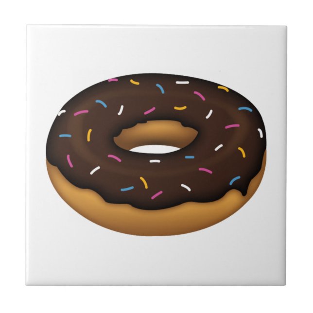 Azulejo De Cerámica Donut - Emoji (Frente)