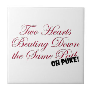 Azulejo De Cerámica Dos corazones