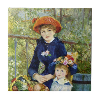 Azulejo De Cerámica Dos hermanas (En la terraza) de Pierre Renoir