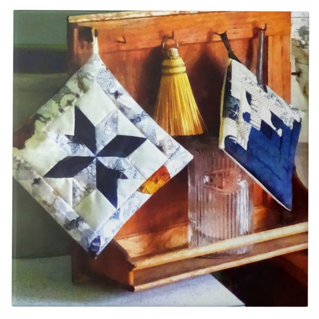 Azulejo De Cerámica Dos Potholders (Frente)