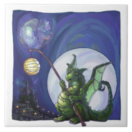 Azulejo De Cerámica Dragon Watch Art