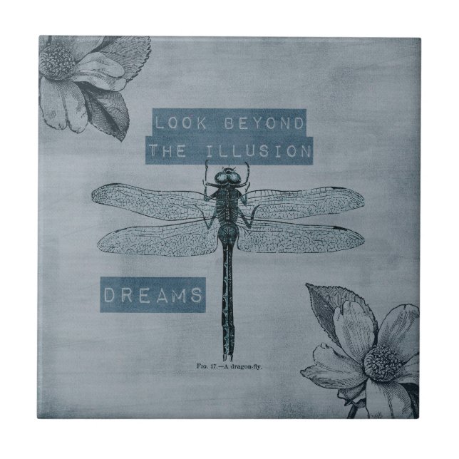Azulejo De Cerámica Dragonfly Dream Illusion (Frente)