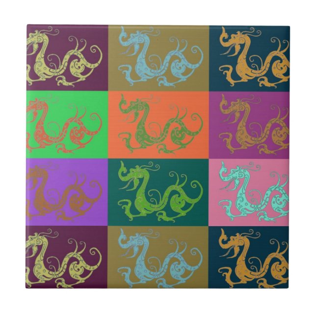 Azulejo De Cerámica Dragons Tile (Frente)