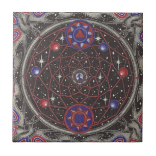 Azulejo De Cerámica dreamcatcher del espacio interno