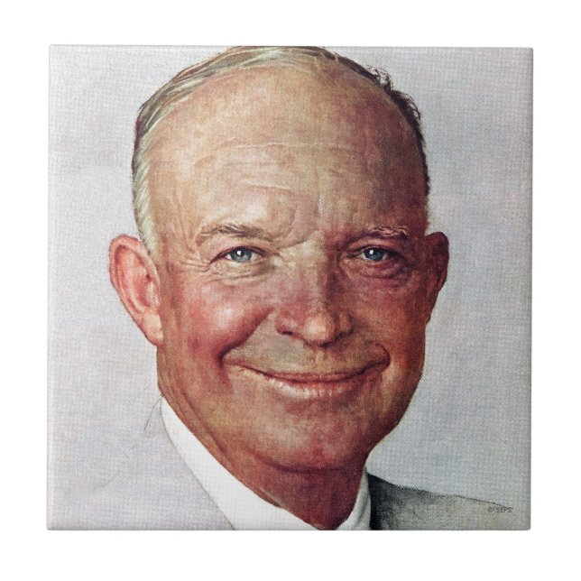 Azulejo De Cerámica Dwight D. Eisenhower (Frente)
