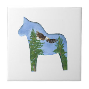 Azulejo De Cerámica Eagle Dala Horse Tile