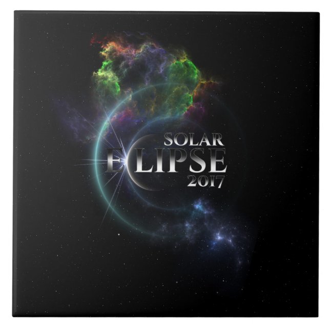 Azulejo De Cerámica Eclipse solar 2017 (Frente)