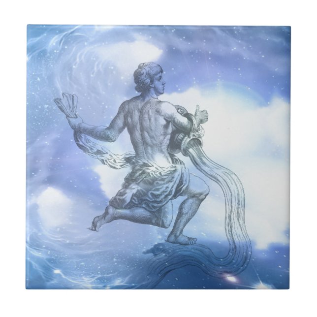 Azulejo De Cerámica Edad de Aquarius Zodiac (Frente)