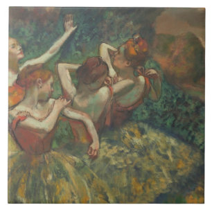 Azulejo De Cerámica Edgar Degas el   cuatro estaciones en la una