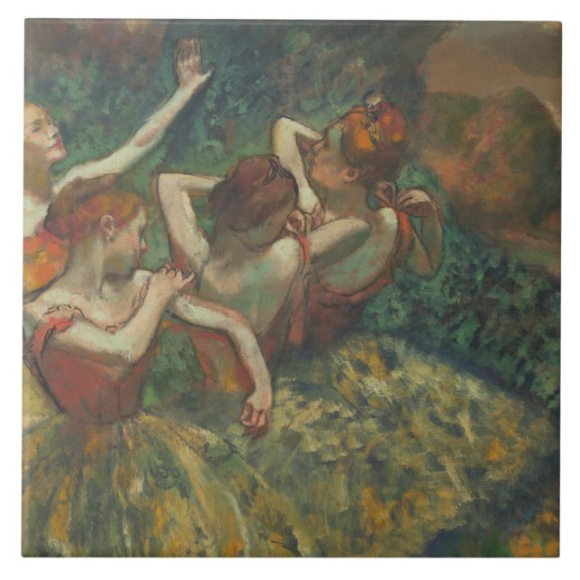 Azulejo De Cerámica Edgar Degas el | cuatro estaciones en la una (Frente)