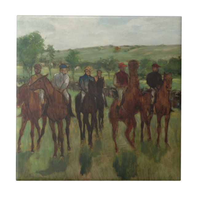 Azulejo De Cerámica Edgar Degas el | los jinetes (Frente)