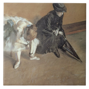 Azulejo De Cerámica Edgar Degas el   que espera, c.1882
