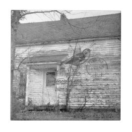 Azulejo De Cerámica Edición de música de pájaro de casa abandonada