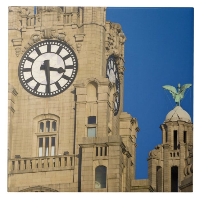 Azulejo De Cerámica Edificio del Hígado, Liverpool, Merseyside, Inglat (Frente)