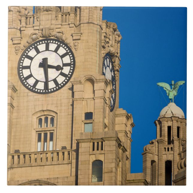 Azulejo De Cerámica Edificio Liver, Liverpool, Merseyside, Inglaterra (Frente)