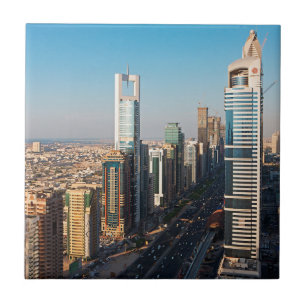 Azulejo De Cerámica Edificios a lo largo de Sheikh Zayed Road, Dubai