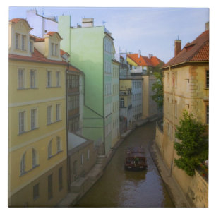 Azulejo De Cerámica Edificios históricos con canal, Praga, Checa
