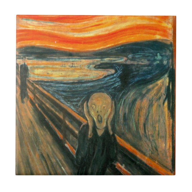 Azulejo De Cerámica EDVARD MUNCH - el grito 1893 (Frente)