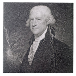 Azulejo De Cerámica Edward Shippen (1729-1806) grabado por el pozo de