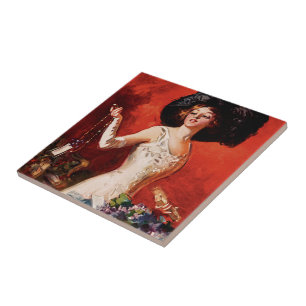 Azulejo De Cerámica Edwardian Glamour Chica