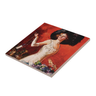 Azulejo De Cerámica Edwardian Glamour Chica
